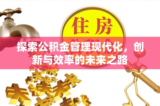沽源探索公积金管理现代化，创新与效率的未来之路