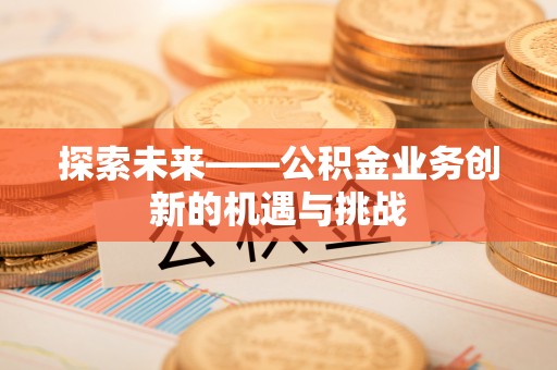 沽源探索未来——公积金业务创新的机遇与挑战