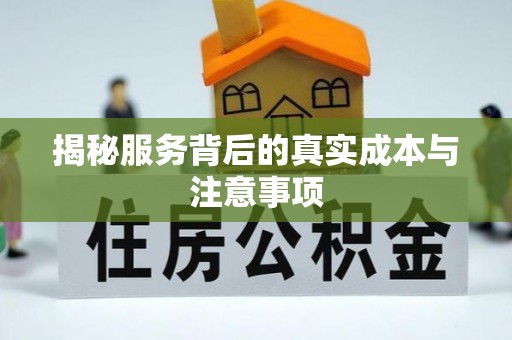 沽源揭秘服务背后的真实成本与注意事项