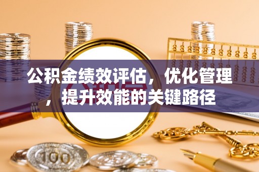 沽源公积金绩效评估，优化管理，提升效能的关键路径