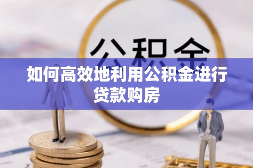 沽源如何高效地利用公积金进行贷款购房
